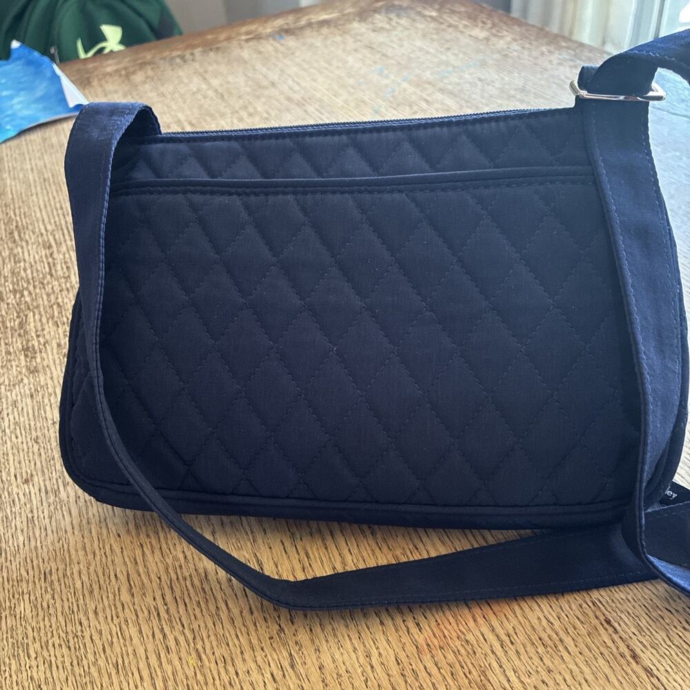 Vera Bradley Crossbody Bag Purse Handbag Tote Small RFID NAVY BLUE - Picture 4 of 9